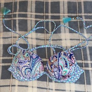 Paisley Print Women's Bikini Top